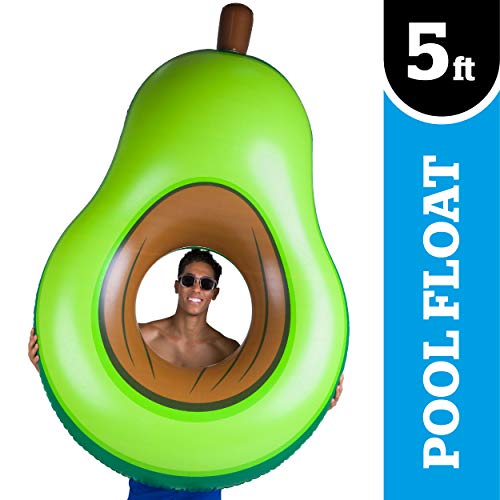 Product Cover BigMouth Inc Giant Inflatable Avocado Pool Float, Durable Fun Pool Tube with Patch Kit Included
