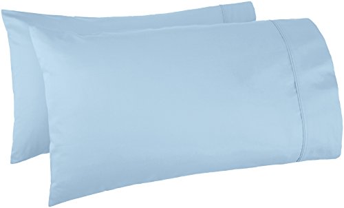 Product Cover AmazonBasics 400 Thread Count Cotton Pillow Cases, Standard, Set of 2, Smoke Blue