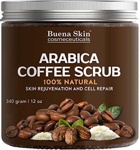 Product Cover 100% Natural Arabica Coffee Scrub, Best Stretch Mark, Acne & Anti Cellulite Treatment, Helps Reduce Spider Veins, Eczema, Age Spots & Varicose Veins - 12 Oz