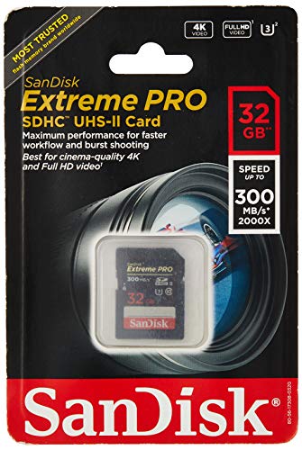 Product Cover Sandisk Extreme Pro - Flash Memory Card - 32 GB - SDHC UHS-II - Black