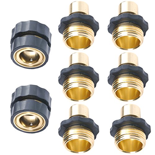 Product Cover No-Leaks Pressure Washer Garden Hose Quick Connect Set , 6 Male Connects + 2 Female Connects
