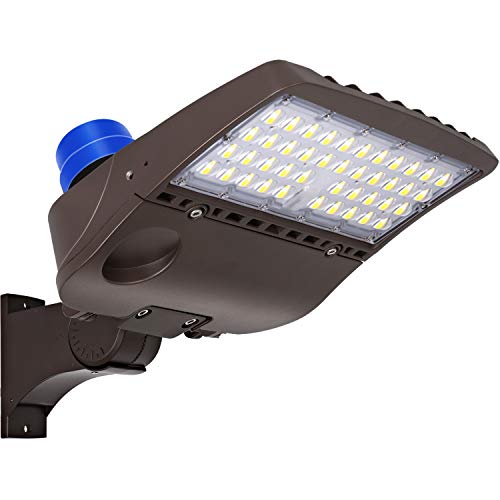 Product Cover Hykolity 150W LED Parking Lot Light with Photocell, 19500lm 5000K Waterproof LED Shoebox Fixture, Outdoor Pole Mount Light for Large Area Lighting [400w HPS Equivalent] Arm Mount DLC Complied