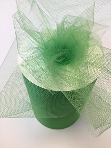 Product Cover Tulle Fabric Spool/Roll 6 inch x 100 yards (300 feet), 34 Colors Available, On Sale Now! (emerald)