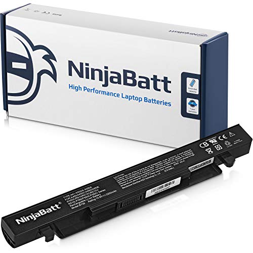 Product Cover NinjaBatt Laptop Battery for Asus A41-X550A A41-X550 F550 F450 X550 R510C A550 K550 P550 X550C X550DP X450 A550L X550J R510 - High Performance [4 Cells/2200mAh/33Wh]