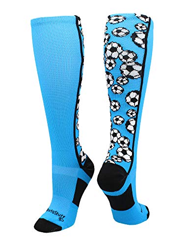 Product Cover MadSportsStuff Crazy Soccer Socks with Soccer Balls Over The Calf (Multiple Colors)