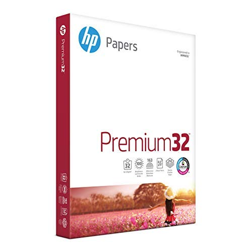 Product Cover HP Printer Paper, Premium Choice Laserjet Copy Paper, 32lb, 8.5 x 11, Letter, 100 Bright - 1 Pack / 250 Sheets (113500R)