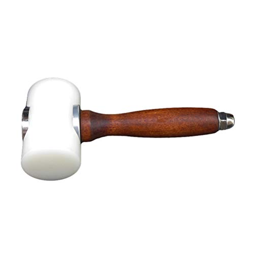 Product Cover AIBER Leather Carving Hammer Cowhide Sew Club DIY Leathercraft Wooden Mallet Wood Handle 7.4 Inch (T-Head)