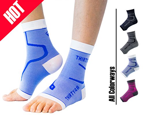 Product Cover Thirty48 Plantar Fasciitis Socks, 20-30 mmHg Foot Compression Sleeves for Ankle/Heel Support, Increasing Blood Circulation, Relieving Arch Pain, Reducing Foot Swelling