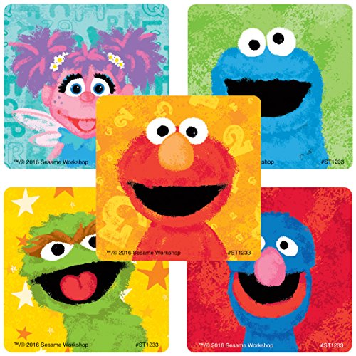 Product Cover SmileMakers Sesame Street Chalk Stickers - Prizes 100 Per Pack