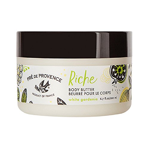 Product Cover Pre de Provence Riche Collection Three Cream Hydrating and Soothing Body Butter, White Gardenia, 6.7 fl.oz/200 ml