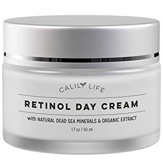 Product Cover CalilyLife Organic Anti-Aging Retinol Day Cream with Dead Sea Minerals, 1.7 Oz. - Non-Greasy, Fast Absorbing - Anti-Wrinkle, Hydrates, Smooths, Regenerates and Strengthens