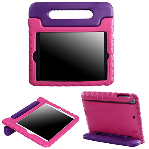 Product Cover HDE Kids Case for iPad Mini 2 3 -Shock Proof Rugged Heavy Duty Impact Resistant Protective Cover Handle Stand for Apple iPad Mini 1 2 3 Retina (Purple Pink)