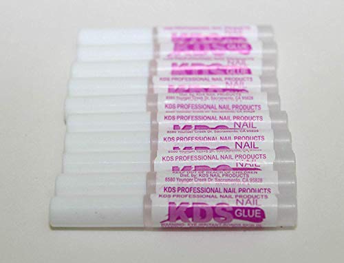 Product Cover 10 pcs kds nail tip glue - adhesive super bond for acrylic nails tips - 0.07 oz for each glue