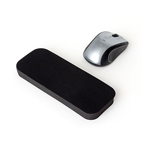 Product Cover GRIFITI Fat Wrist Pad 8 x 2.75 x 0.75 Inch Black is a Thinner Mouse Wrist Rest for Mice Trackpads Trackballs Numpads Black Nylon Surface