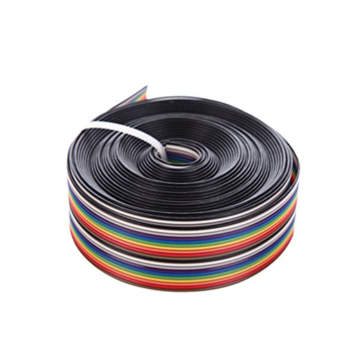 Product Cover Eowpower 16.5Ft/5M 20Pin Rainbow Color Flat Ribbon Cable IDC Wire Cable