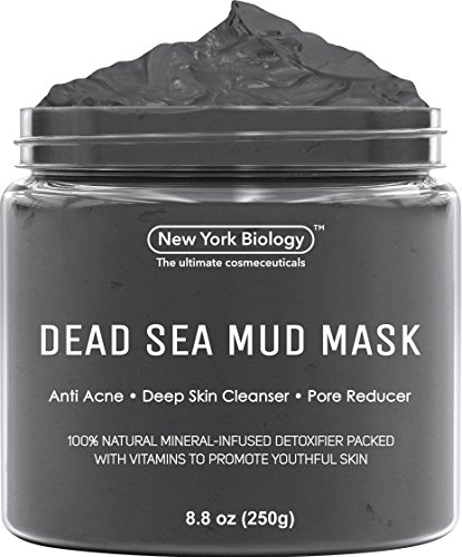 Product Cover New York Biology Dead Sea Mud Mask for Face & Body - 100% Natural Spa Quality - Best Pore Reducer & Minimizer to Help Treat Acne Blackheads & Oily Skin Ã¢â'¬â€œ Tightens Skin for a Visibly Healthier Complexion Ã¢â'¬â€œ 8.8