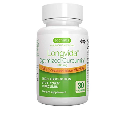 Product Cover Longvida Optimized Curcumin Supplement 500 Mg, 285X Bioavailability, Vegan - 30 Capsules