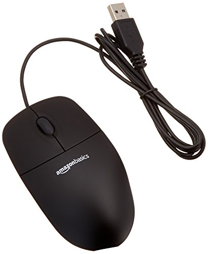 Product Cover AmazonBasics 3-Button USB Wired Computer Mouse (Black), 30-Pack Bulk
