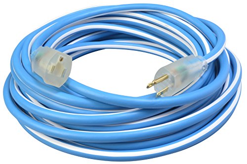 Product Cover Southwire 1637SW0061 12/3 25-Foot SJEOW Supreme Extension Cord, Blue/White