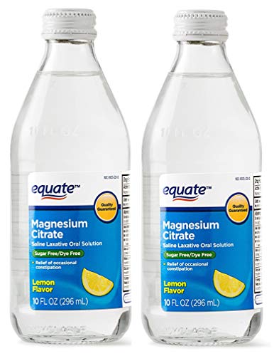 Product Cover Pack of 2 Equate Magnesium Citrate Oral Solution - Saline Laxative - Lemon Flavor, 10 fl oz (2)