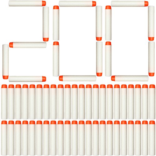 Product Cover AMOSTING 200Pcs Refill Darts for Nerf N Strike Elite Glow at The Dark Bullets Pack - White