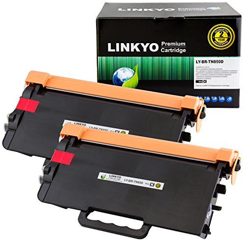 Product Cover LINKYO Compatible Toner Cartridge Replacement for Brother TN850 TN-850 TN820 (Black, High Yield, 2-Pack)