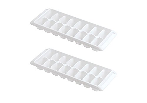 Product Cover Kitch Ice Tray Easy Release White Ice Cube Trays, 16 Cube (Pack of 2)