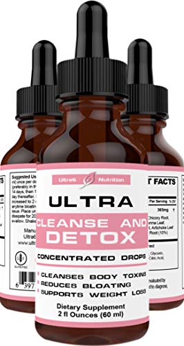 Product Cover Detox and Liver Cleanse - Ultra Cleanse and Detox Liquid Drops with Milk Thistle, Dandelion, Artichoke, Chicory Root. Natural Concentrated drops with over 2X the absorption