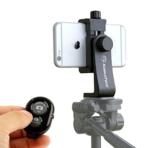 Product Cover KobraTech iPhone Tripod Mount with Remote - UniMount 360 Cell Phone Tripod Mount Adapter for Any Smartphone