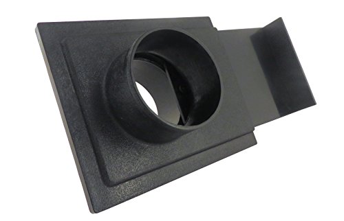 Product Cover 2-1/2 Inch ABS Plastic Blast Gate 2-1/2 Inch OD Openings on Both Sides for Dust Collection Systems 73449