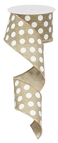 Product Cover Ex=pressions Polka Dot Wired Edge Ribbon (2.5