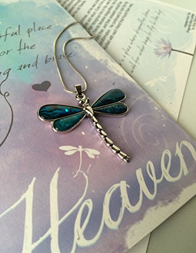 Product Cover Smiling Wisdom - Heaven Dragonfly Story Greeting Card Gift Set - Abalone Dragonfly Necklace - Loss, Grief, Bereavement or Simple Explanation of Heaven and Earth - Child, Tween, Teen,Girl, Women