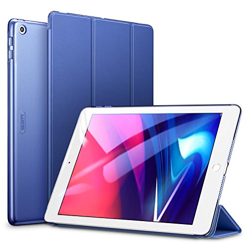 Product Cover ESR Yippee Trifold Smart Case for iPad 9.7 2018/2017[A1822, A1823,A1893,A1954], Lightweight Smart Cover with Auto Sleep/Wake, Hard Back Cover for iPad 9.7 iPad 5th / 6th Generation, Navy Blue