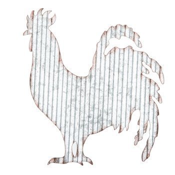 Product Cover Corrugated Metal Rooster Wall Farmhouse or Farm Decor