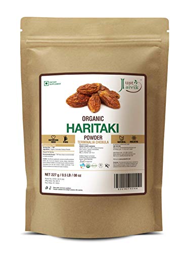 Product Cover 100% Organic Haritaki Powder - Terminalia Chebula -227g / 0.5 LB - USDA Certified Organic - an Ayurvedic Herb for Detoxification & Rejuvenation for Vata