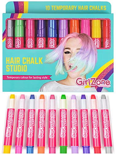 Product Cover GirlZone: Hair Chalk Set For Girls, 10 Piece Temporary Hair Chalks Color
