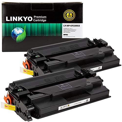Product Cover LINKYO Compatible Toner Cartridge Replacement for HP 26X CF226X (Black, High Yield, 2-Pack)