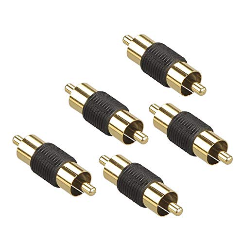 Product Cover VCE 5-PACK Gold Plated RCA Male to Male RCA Coupler Connector