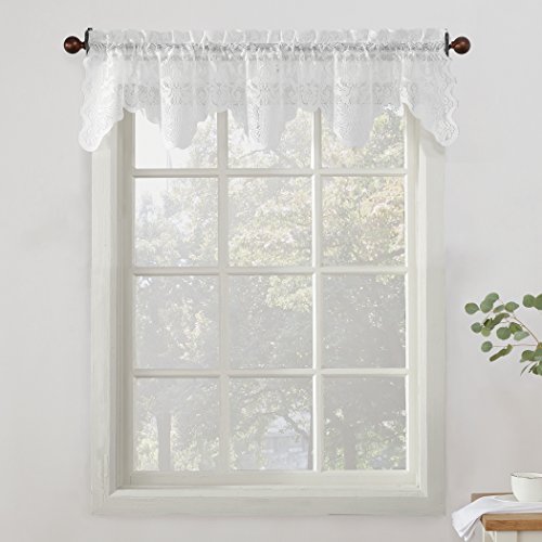 Product Cover No. 918 Alison Floral Lace Sheer Kitchen Curtain Valance, 58