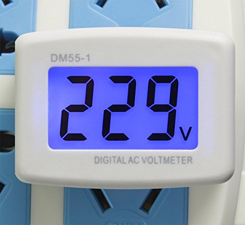 Product Cover UCTRONICS Flat US Plug AC 80-300V LCD Digital Voltmeter 220V Panel Voltage Tester Meter for Directly to Measure The Voltage of The Family Factory Wall Socket