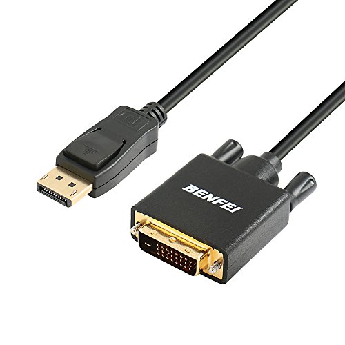 Product Cover Benfei DisplayPort to DVI 10 Feet Cable, Display Port to DVI-D Male to Male Adapter Gold-Plated Cord 10 Feet Black Cable for Lenovo, Dell, HP and Other Brand