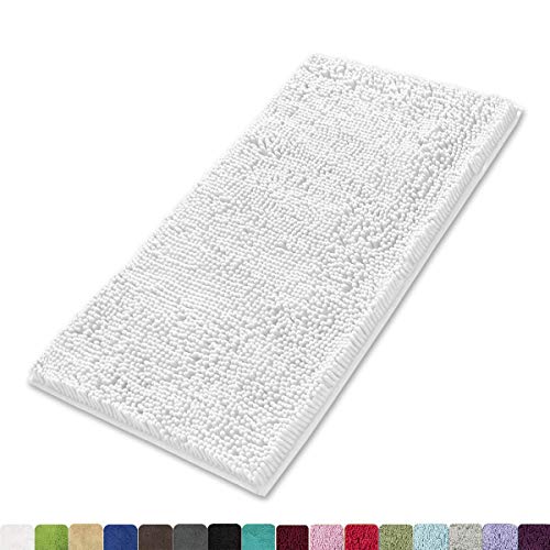 Product Cover 24x39 inches, White : Mayshine Non-Slip Bathroom Rug Safety Shower Mat Machine-Washable Bath Carpet with Water Absorbent Soft Microfibers of -Cream White(24x39 inches)
