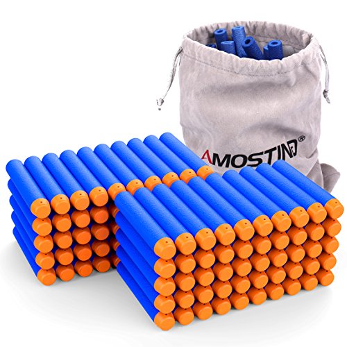 Product Cover AMOSTING Refill Darts 100PCS Bullets Ammo Pack for Nerf N-Strike Elite Series - Blue
