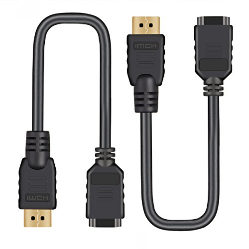 Product Cover HDMI Cable,HDMI Extention Cable,LANMU Male to Female Extender Cable,High Speed HDMI Cable,HDMI Extension for TV Stick,Roku Streaming Stick,Chromecast-12 Inch (Pack of 2)