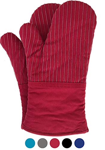Product Cover BIG RED HOUSE Oven Mitts, with the Heat Resistance of Silicone and Flexibility of Cotton, Recycled Cotton Infill, Terrycloth Lining, 480 F Heat Resistant Pair Red