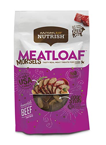 Product Cover Rachael Ray Nutrish Meatloaf Morsels Real Meat Dog Treats, Homestyle Beef Recipe, 12 Ounces