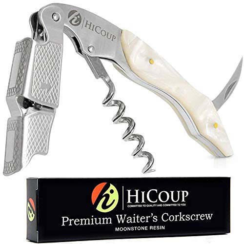 Product Cover Moonstone : Professional Waiter's Corkscrew by HiCoup - Moonstone Resin Handle All-in-one Corkscrew, Bottle Opener and Foil Cutter, the Favored Choice of Sommeliers, Waiters and Bartenders Around the World