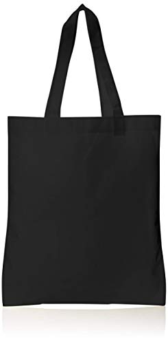 Product Cover BagzDepot Tote Bags Bulk - 25 Pack - Wholesale Tote Bags, Non-Woven Convention Bags, Promotional Tote Bags, NTB10 - Black