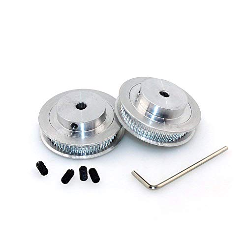 Product Cover Witbot Aluminum gt2 Timing Pulley Bore 5mm Teeth 60 for 3D Printer 6mm Width gt2 Belt (Pack of 2pcs)
