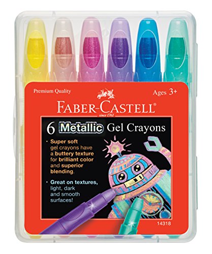 Product Cover Faber-Castell Metallic Gel Crayons - 6 Twistable Crayons in Storage Case